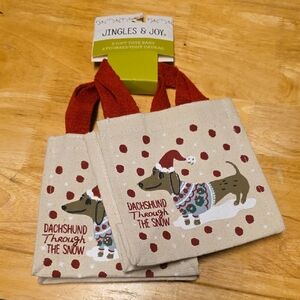 🎅 Dachshund Mini Canvas Bags